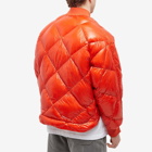 Cole Buxton Men's CB Quilted Bomber Jacket in Orange