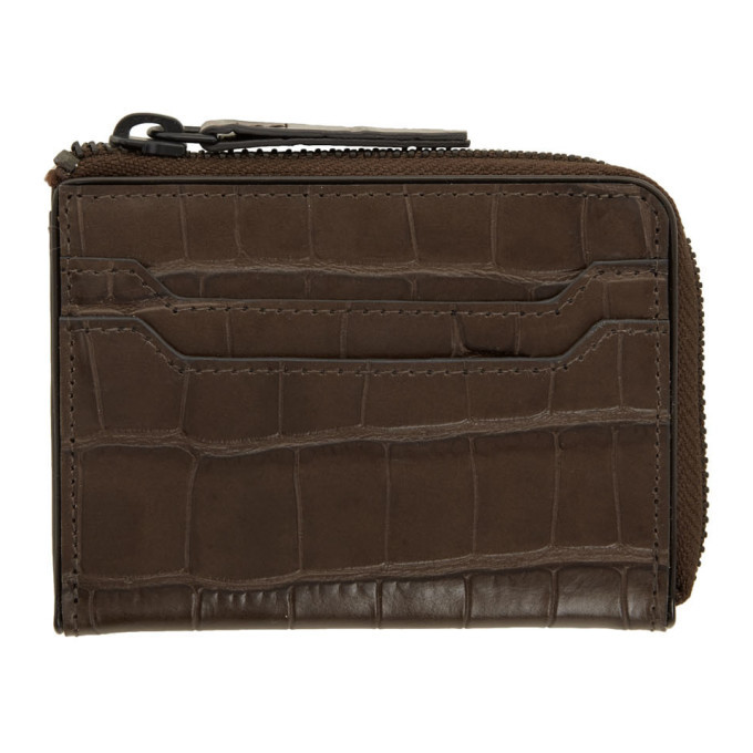 Photo: Dries Van Noten Brown Croc Zip Wallet