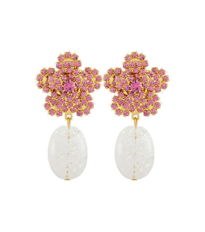 Photo: Magda Butrym Crystal-embellished floral earrings
