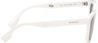 Burberry White Square Frame Foldable Sunglasses