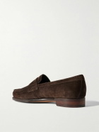 Drake's - Charles Suede Penny Loafers - Brown