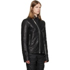 Rick Owens Black Tower Release Leather Jacket