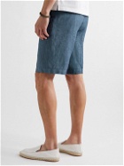 Ermenegildo Zegna - Straight-Leg Linen Shorts - Blue