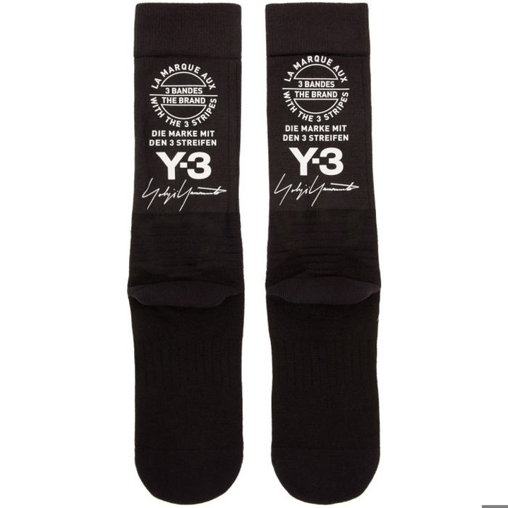 Photo: Y-3 Black Logo Tube Socks 