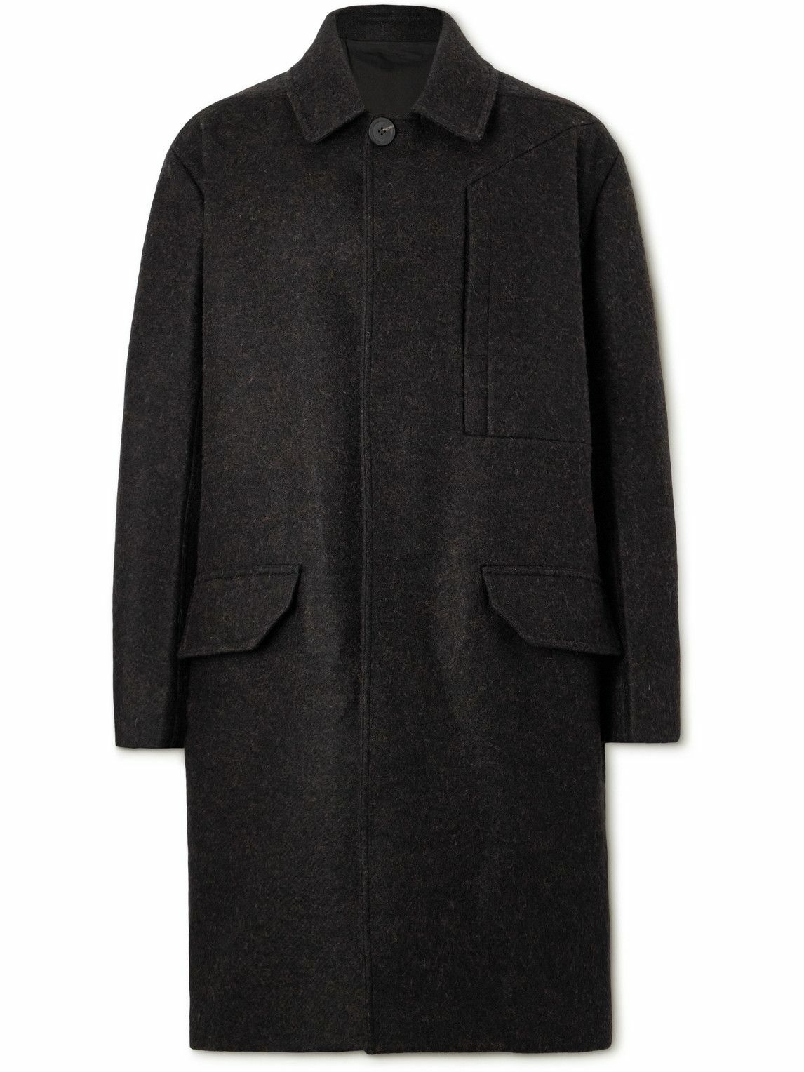 Rick Owens - Jumbo Mélange Wool-Felt Coat - Brown Rick Owens