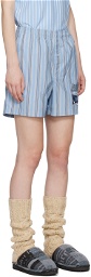Martine Rose Blue Tommy Jeans Edition Striped Boxer Shorts