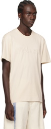 JW Anderson Beige Embroidered T-Shirt