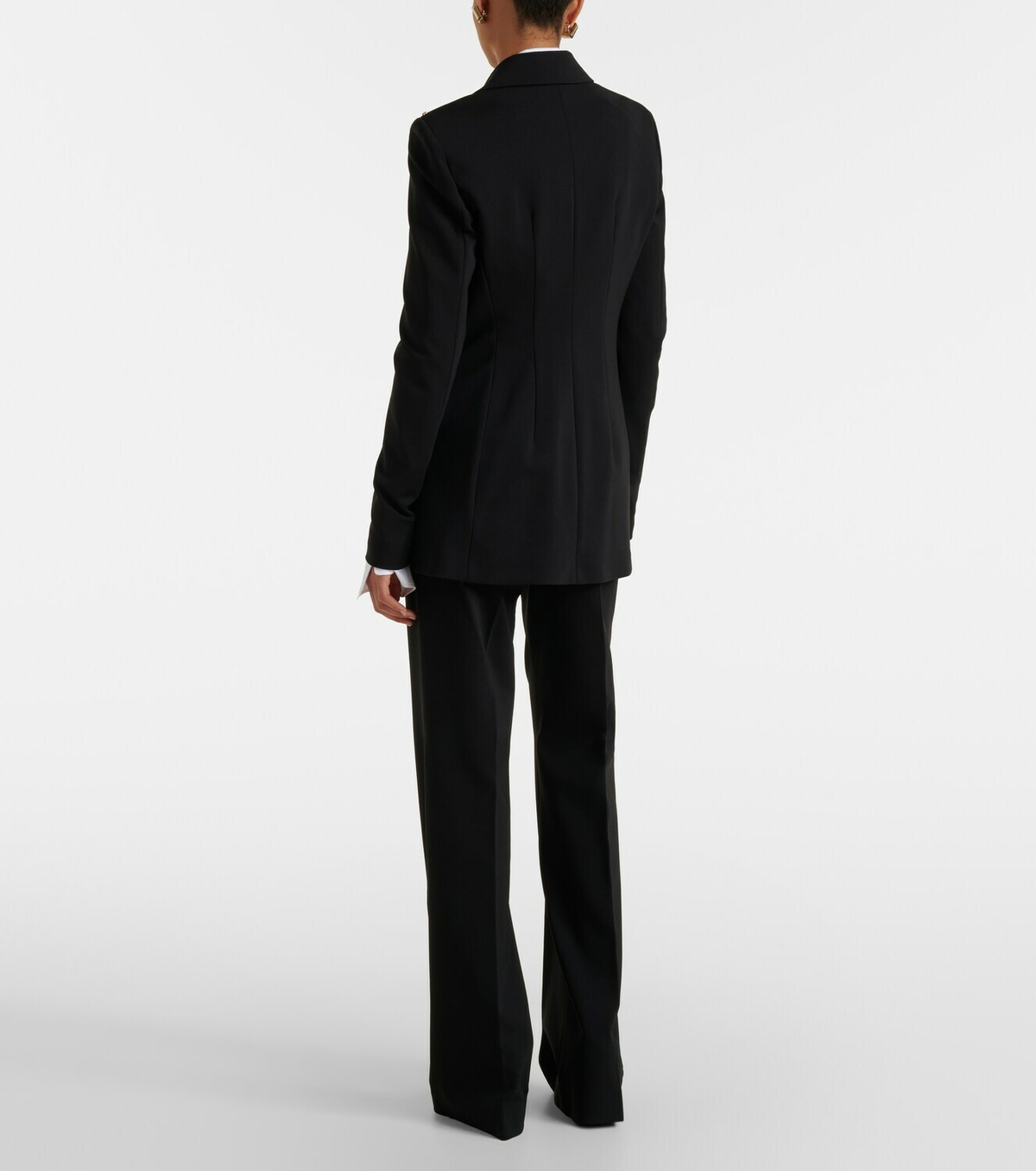 Sportmax Belted crêpe straight pants