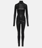 Rick Owens Leather and cotton jumpsuit