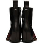 Maison Margiela Black & Red Heel-Less Western Flame Boots