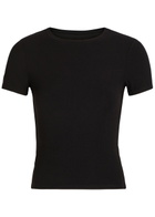 Tala 365 Ribbed Stretch-modal T-shirt Black
