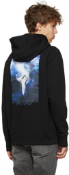 Hugo Black Cotton Hoodie