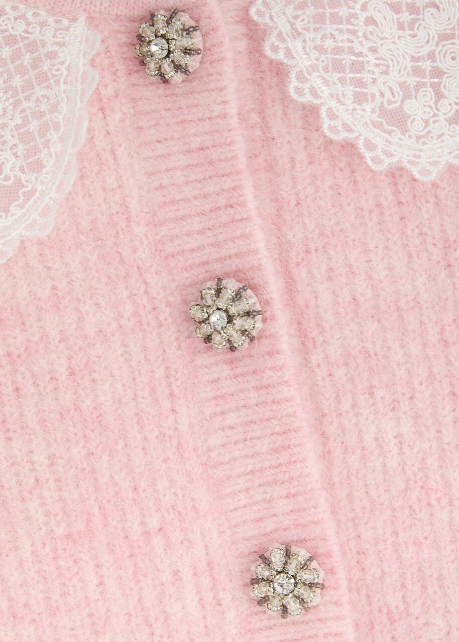 épine lace bare top & cardigan set pink épine lace bare top & cardigan set （3color） | é