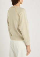 Isabel Marant étoile Loriby Logo Cotton-blend Jumper Light Grey