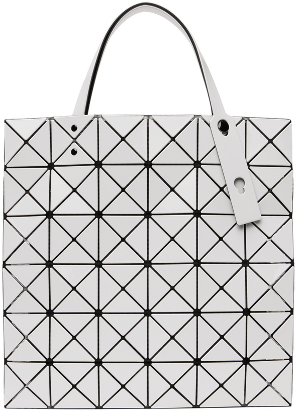 Photo: BAO BAO ISSEY MIYAKE White Lucent Matte Tote