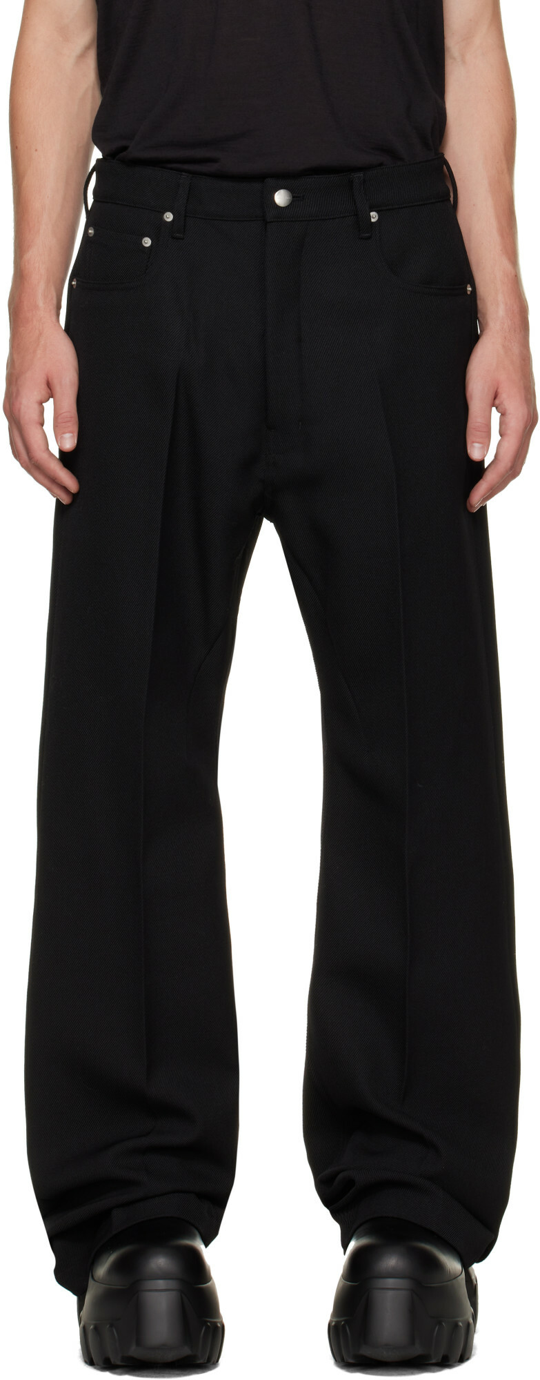 Rick Owens Black Jim Cut Jeans Rick Owens