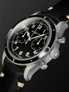 Montblanc - 1858 Limited Edition Automatic Chronograph 42mm Stainless Steel and Leather Watch, Ref. No. 126915