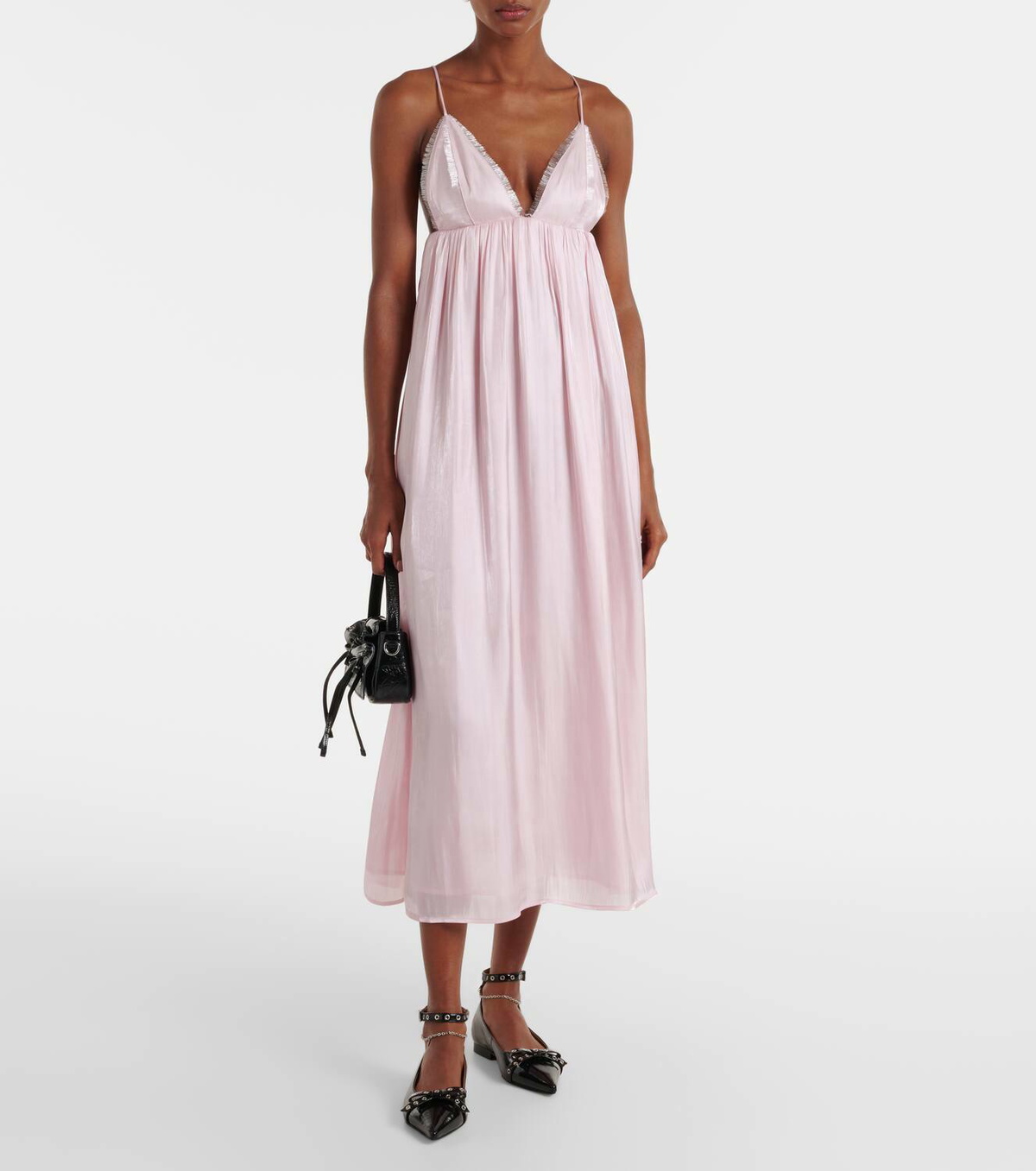 Ganni Satin maxi dress GANNI