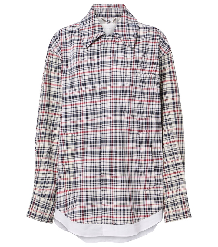 Photo: Victoria Beckham Checked oversized cotton and wool jacket