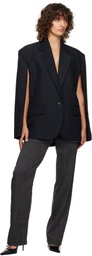 Pushbutton Gray Shorts Layered Trousers