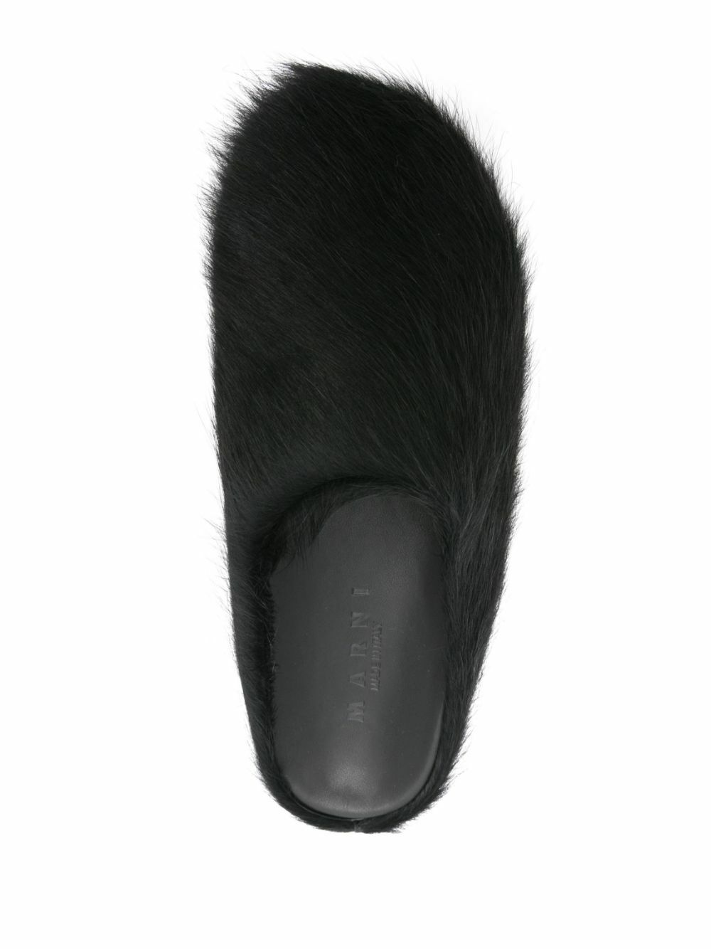 Marni Fussbett Sabot in‎ Black Black long hair calfskin Fussbett sabot | Marni main image 4