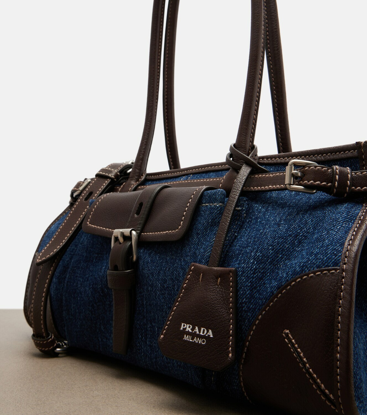 Prada Prada Bonnie Medium denim shoulder bag