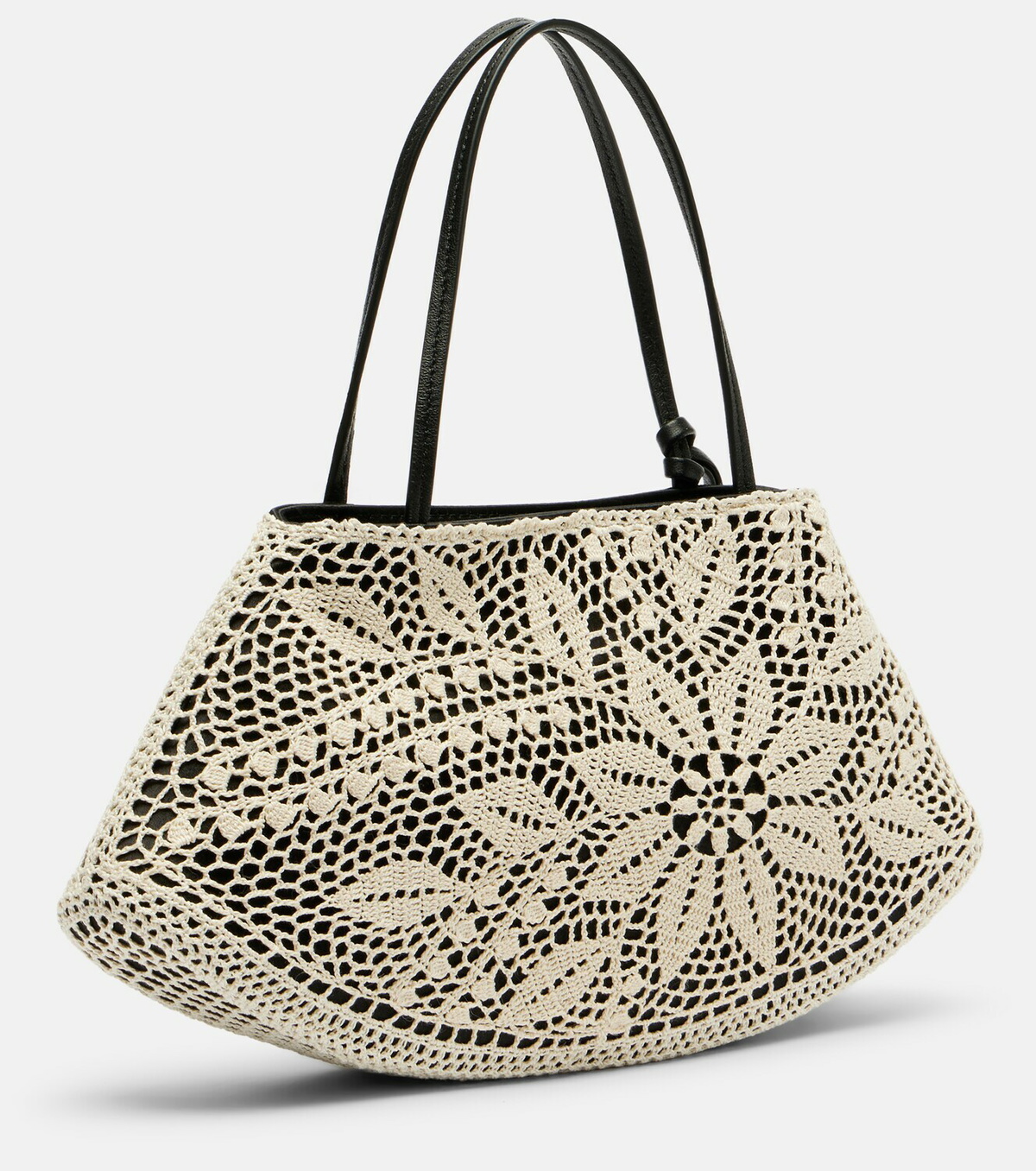 Magda Butrym Maya Small crochet leather-trimmed shoulder bag