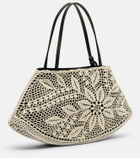 Magda Butrym Maya Small crochet leather-trimmed shoulder bag