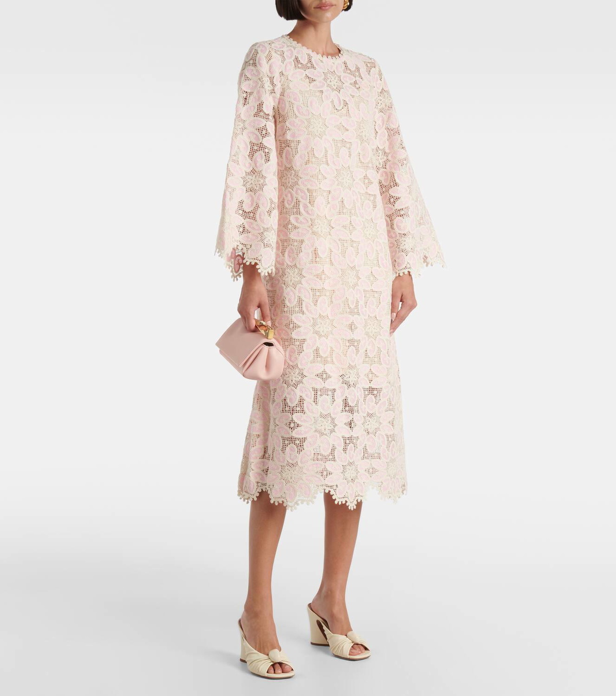 Zimmermann Ottie scalloped lace midi dress Zimmermann