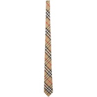 Burberry Beige Silk Check Classic Cut Tie