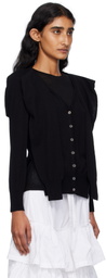 OPEN YY Black Sleeve Layered Cardigan