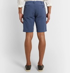 Loro Piana - Slim-Fit Stretch-Cotton Shorts - Blue