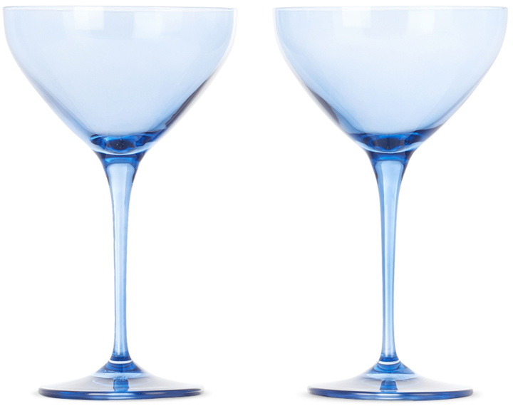 Photo: Estelle Colored Glass Blue Martini Glass Set
