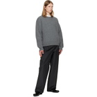 Jil Sander Gray Wool Crew-Neck Sweater