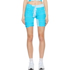 Sherris Blue Ruffle Patch Shorts