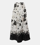 Zimmermann Pop floral linen maxi skirt