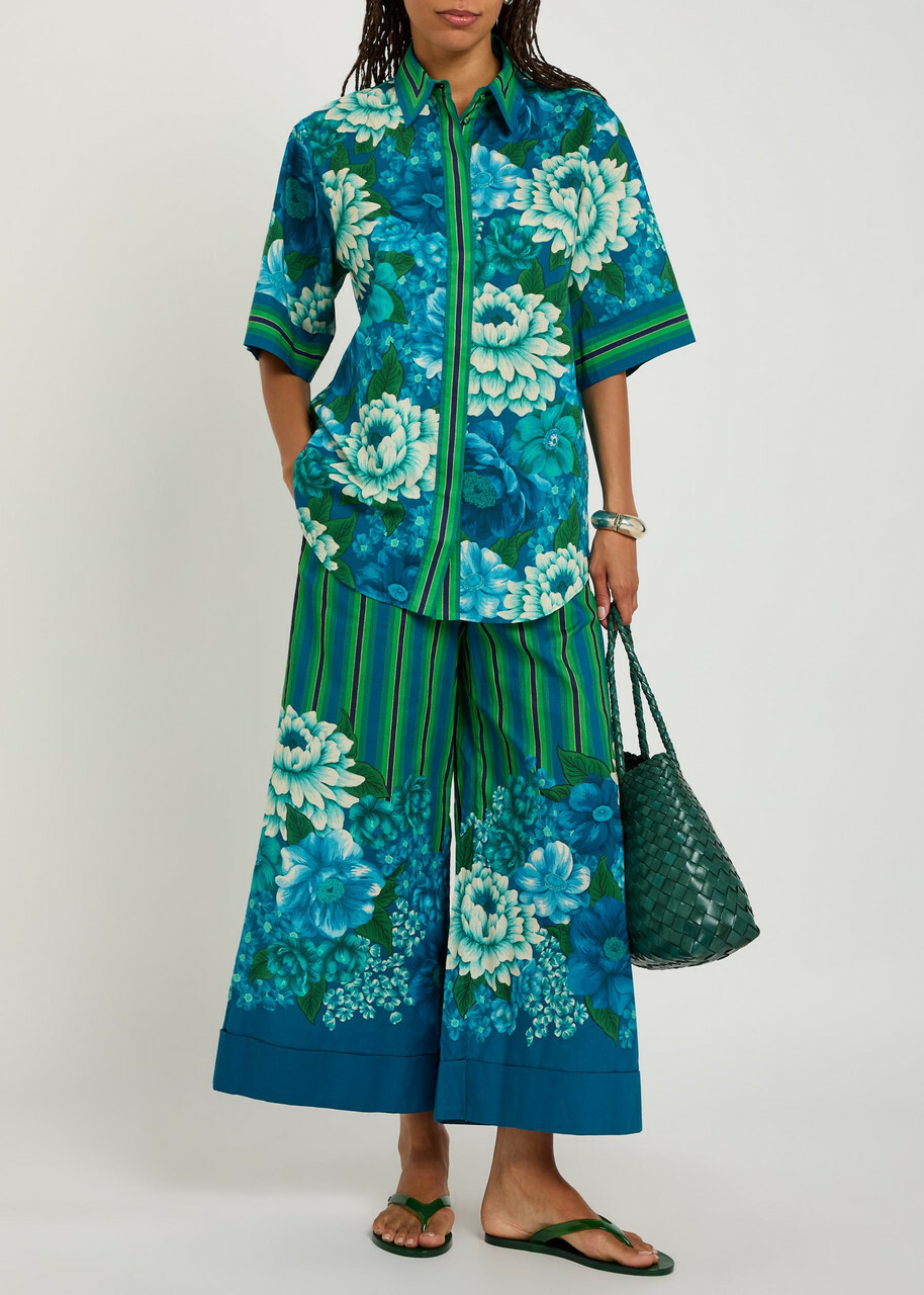 Alemais Margo Floral-print Cotton Shirt Multicoloured