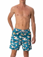 MC2 Saint Barth Man Mid-length Gustavia Swim-shorts With Shark Print | Ai Co-created Design By Rickdick - Powered By Red-eye