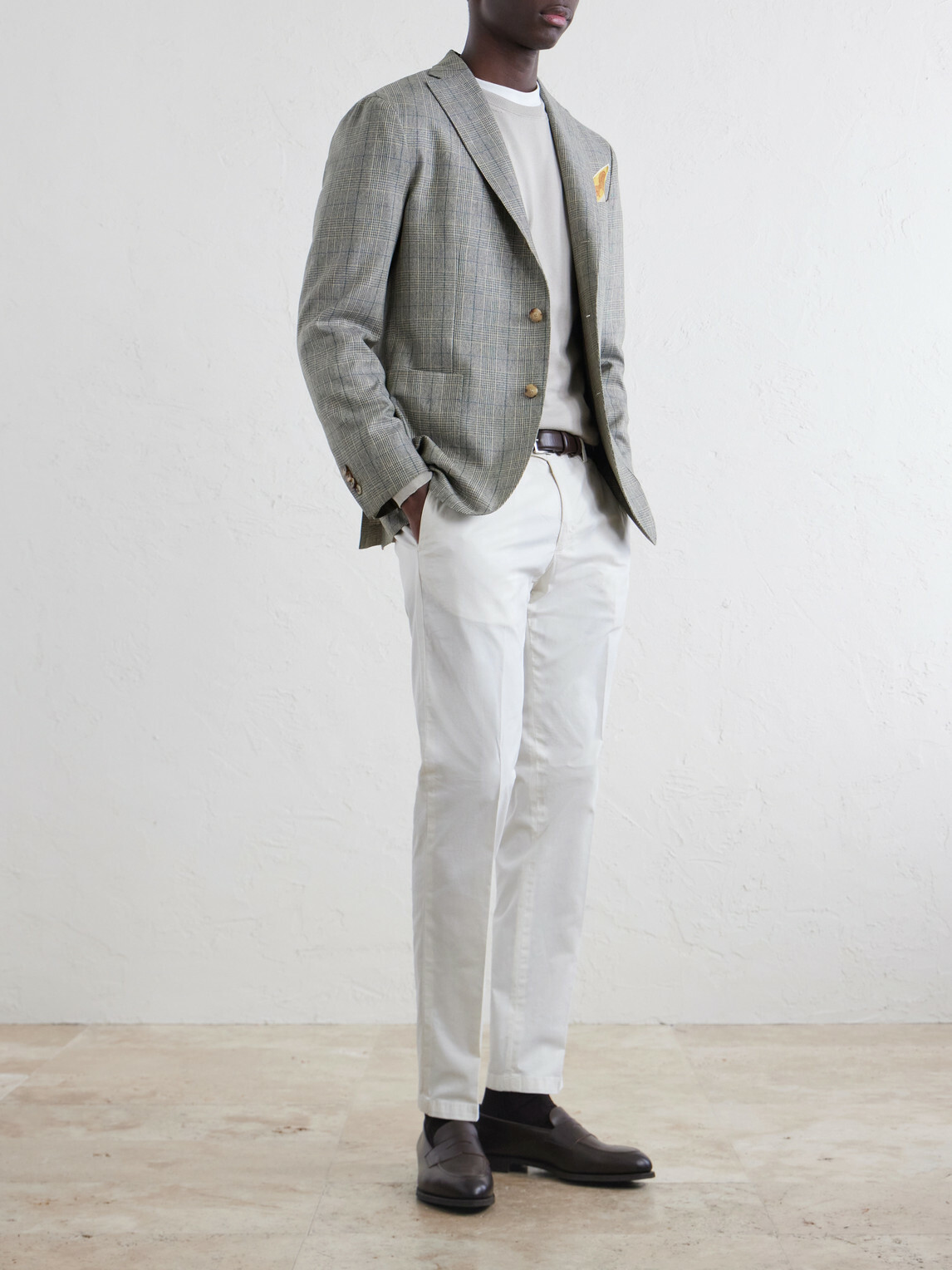 Boglioli - Prince of Wales Checked Silk Blazer - Gray