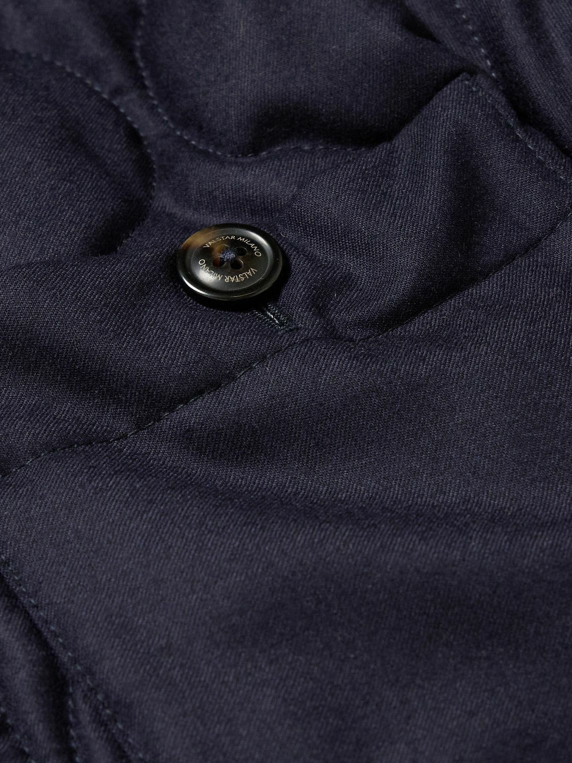Valstar - Quilted Padded Virgin Wool-Twill Jacket - Blue Valstarino
