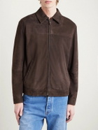 Canali - Woven Suede Jacket - Brown