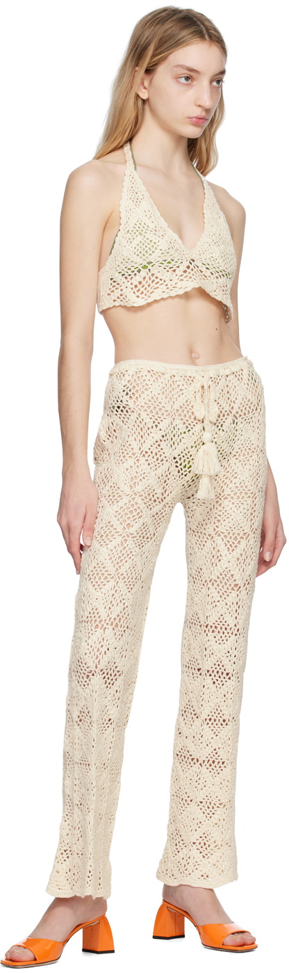 Akoia Off-White Daisy Tank Top & Trouser Set
