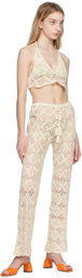 Akoia Off-White Daisy Tank Top & Trouser Set