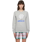 Noah NYC Grey adidas Edition Shell Logo Sweatshirt