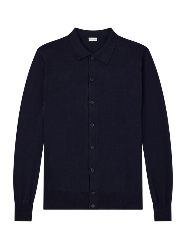 Photo: Caruso - Silk and Cotton-Blend Cardigan - Blue