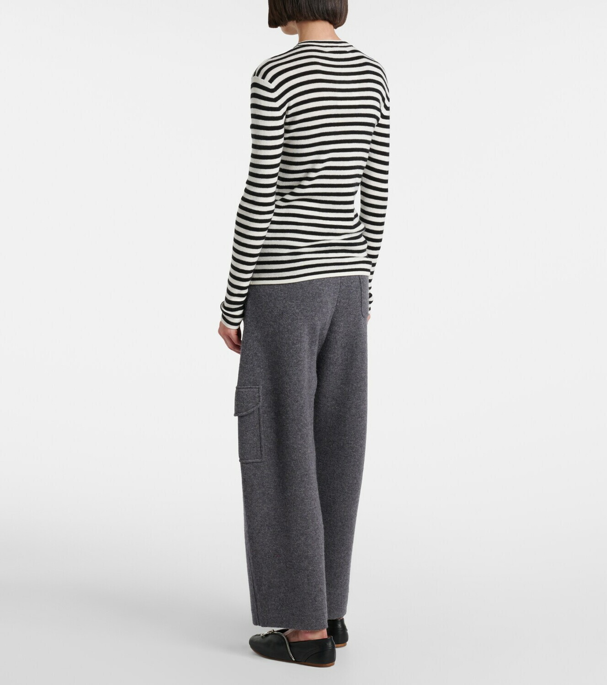 Lisa Yang Vivian striped cotton and cashmere top