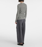 Lisa Yang Vivian striped cotton and cashmere top