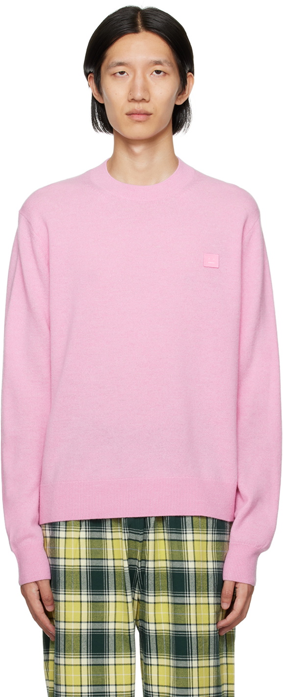 Acne Studios Pink Patch Sweater Acne Studios