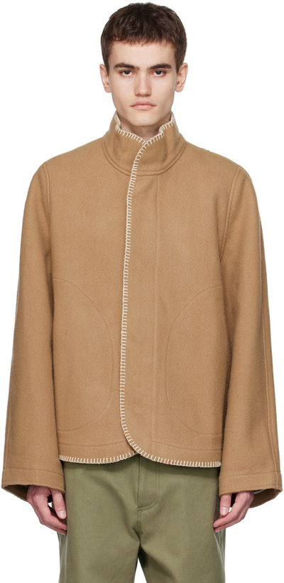 Photo: 3MAN Beige Blanket Jacket