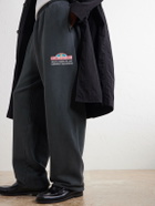 Willy Chavarria - Wide-Leg Printed Cotton-Jersey Sweatpants - Gray